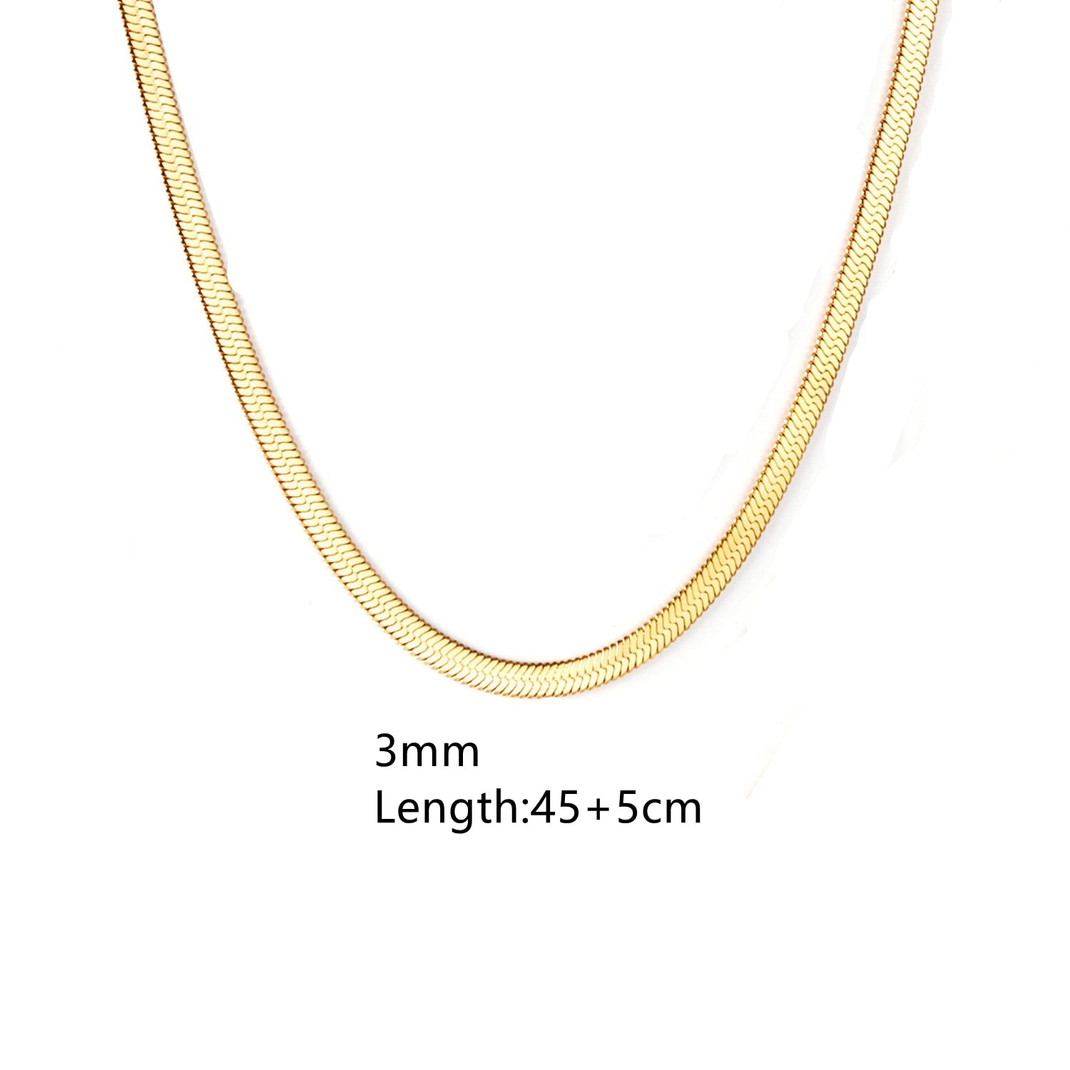 ASON Stainless Steel Twist Snake Fat Snake Blade Chain Necklace Gold Color For Women Men For DIY Fashion Jewelry Making Support asonjewelry